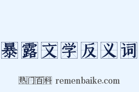 暴露文学反义词是什么意思的图片